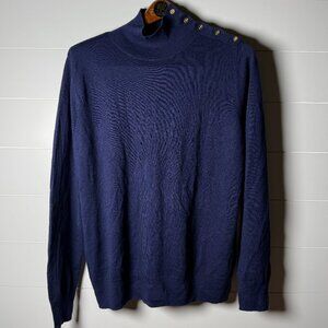 Travel Smith **85% SILK 15%CASHMERE** Light Sweater Blue Sz XL
